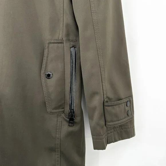 Armani Exchange Greenish Gray Zip Up Jacket w/ Detachable Hood sz XS